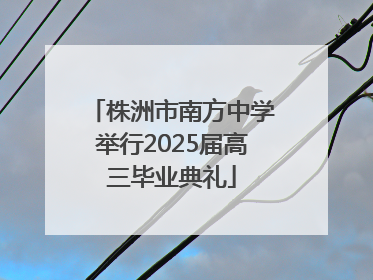 株洲市南方中学举行2025届高三毕业典礼