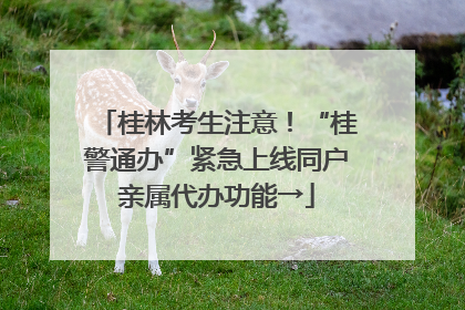 桂林考生注意！“桂警通办”紧急上线同户亲属代办功能→
