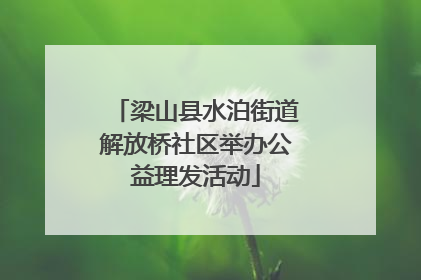 梁山县水泊街道解放桥社区举办公益理发活动