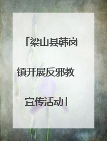 梁山县韩岗镇开展反邪教宣传活动