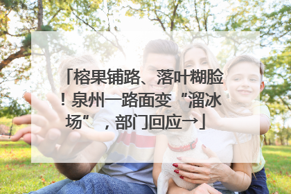 榕果铺路、落叶糊脸！泉州一路面变“溜冰场”，部门回应→