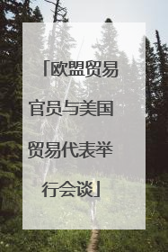 欧盟贸易官员与美国贸易代表举行会谈