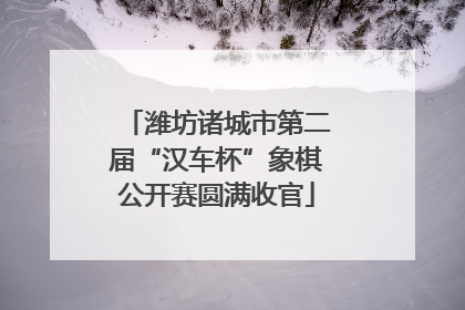 潍坊诸城市第二届“汉车杯”象棋公开赛圆满收官