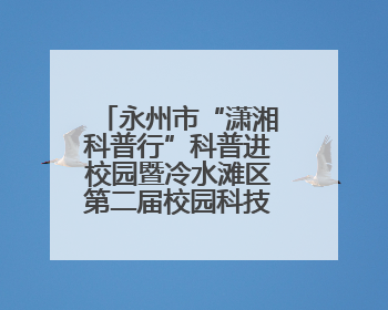 永州市“潇湘科普行”科普进校园暨冷水滩区第二届校园科技活动开幕