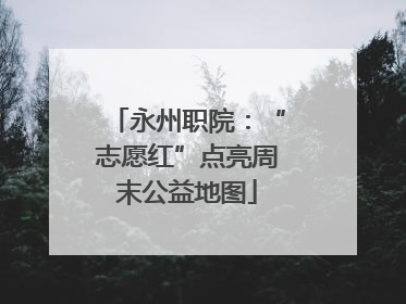 永州职院：“志愿红”点亮周末公益地图