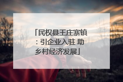 民权县王庄寨镇：引企业入驻 助乡村经济发展