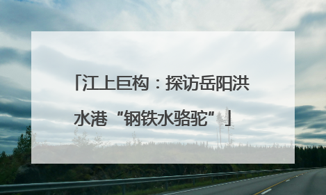 江上巨构：探访岳阳洪水港“钢铁水骆驼”