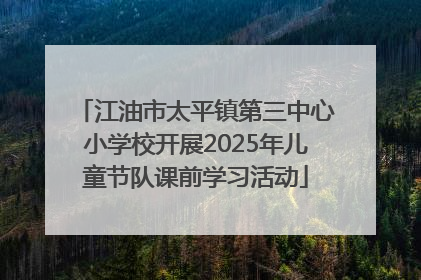 江油市太平镇第三中心小学校开展2025年儿童节队课前学习活动