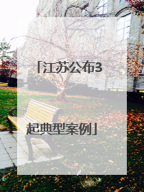 江苏公布3起典型案例