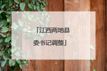 江西两地县委书记调整