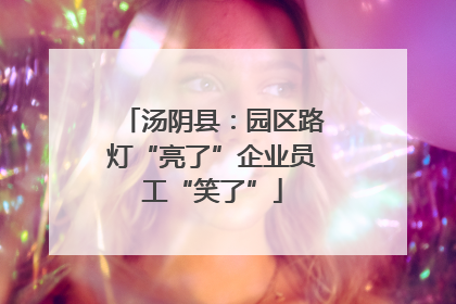 汤阴县：园区路灯“亮了”企业员工“笑了”