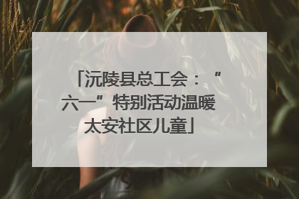 沅陵县总工会：“六一”特别活动温暖太安社区儿童