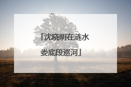 沈晓明在涟水娄底段巡河