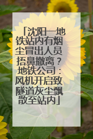 沈阳一地铁站内有烟尘冒出人员捂鼻撤离？地铁公司：风机开启致隧道灰尘飘散至站内