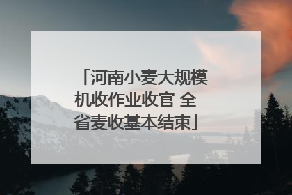 河南小麦大规模机收作业收官 全省麦收基本结束