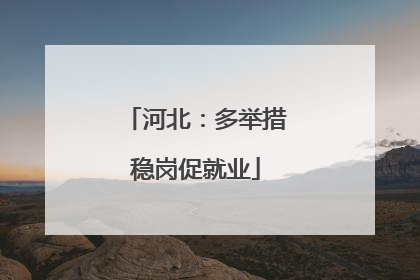 河北：多举措稳岗促就业