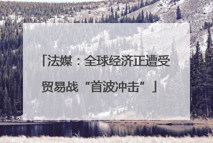 法媒：全球经济正遭受贸易战“首波冲击”