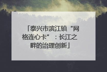 泰兴市滨江镇“网格连心卡”：长江之畔的治理创新