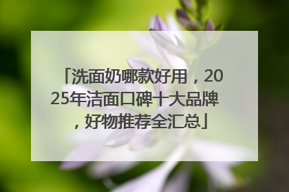 洗面奶哪款好用，2025年洁面口碑十大品牌，好物推荐全汇总