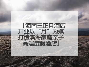海南三正月酒店开业以“月”为媒打造滨海家庭亲子高端度假酒店
