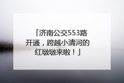 济南公交553路开通，跨越小清河的红墩墩来啦！