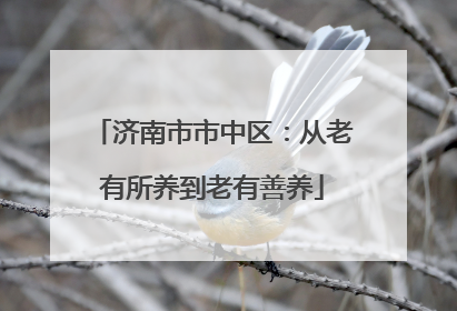 济南市市中区：从老有所养到老有善养