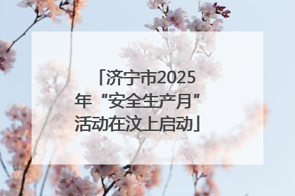 济宁市2025年“安全生产月”活动在汶上启动