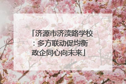 济源市济渎路学校：多方联动促均衡 政企同心向未来