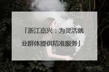 浙江嘉兴：为灵活就业群体提供精准服务