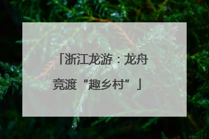 浙江龙游：龙舟竞渡“趣乡村”