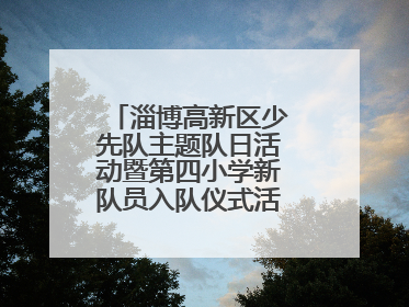 淄博高新区少先队主题队日活动暨第四小学新队员入队仪式活动圆满举行