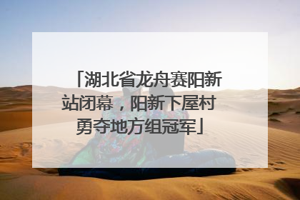 湖北省龙舟赛阳新站闭幕，阳新下屋村勇夺地方组冠军