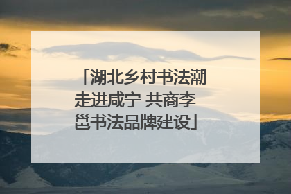 湖北乡村书法潮走进咸宁 共商李邕书法品牌建设