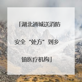 湖北通城送消防安全“处方”到乡镇医疗机构