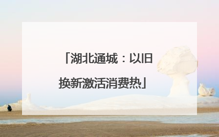 湖北通城：以旧换新激活消费热