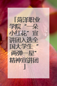 菏泽职业学院“一朵小红花”宣讲团入选全国大学生“两弹一星”精神宣讲团