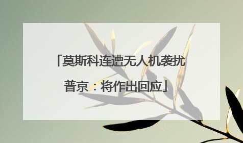 莫斯科连遭无人机袭扰 普京：将作出回应