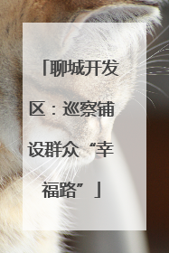 聊城开发区：巡察铺设群众“幸福路”