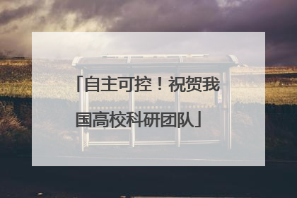 自主可控！祝贺我国高校科研团队