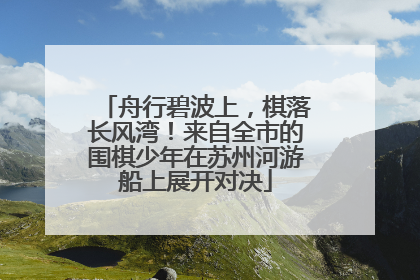 舟行碧波上，棋落长风湾！来自全市的围棋少年在苏州河游船上展开对决