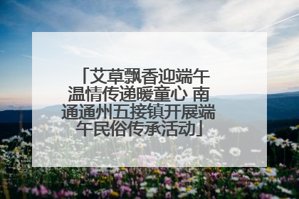 艾草飘香迎端午 温情传递暖童心 南通通州五接镇开展端午民俗传承活动