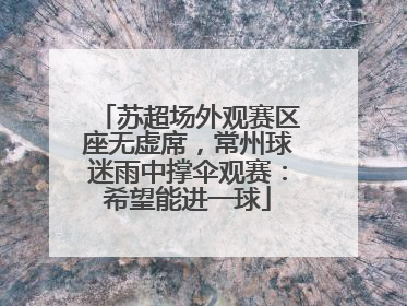 苏超场外观赛区座无虚席，常州球迷雨中撑伞观赛：希望能进一球