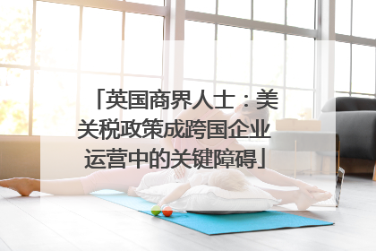 英国商界人士：美关税政策成跨国企业运营中的关键障碍