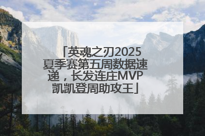 英魂之刃2025夏季赛第五周数据速递，长发连庄MVP凯凯登周助攻王