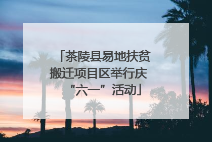 茶陵县易地扶贫搬迁项目区举行庆“六一”活动