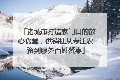 诸城市打造家门口的放心食堂，供销社从专注农资到服务百姓餐桌