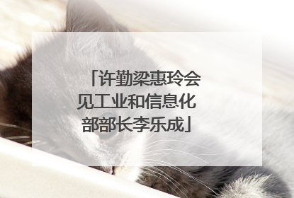 许勤梁惠玲会见工业和信息化部部长李乐成