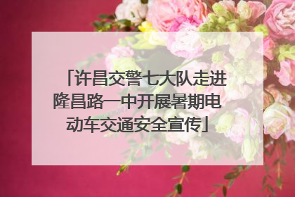 许昌交警七大队走进隆昌路一中开展暑期电动车交通安全宣传