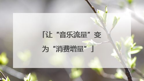 让“音乐流量”变为“消费增量”