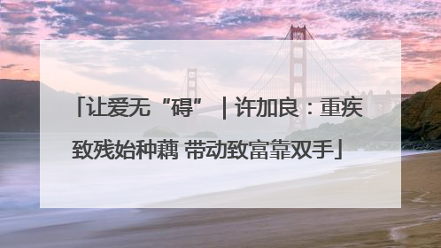 让爱无“碍”｜许加良：重疾致残始种藕 带动致富靠双手